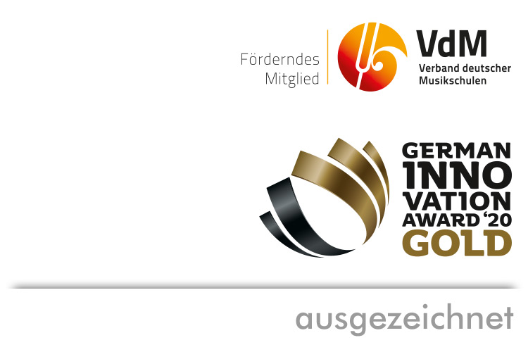 VdM Verband dt. Musikschulen: Förderndes Mitglied / Farb-Ton-Griff-Tabelle GIA 2020 GOLD