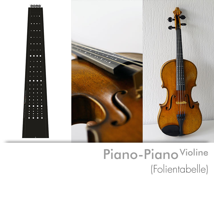 Farbton-Grifftabelle Modell Piano-Piano Violine (Folie)